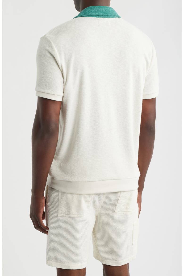 Emilio Vintage Terry Polo, Alternate, color, WHITE/ GREEN