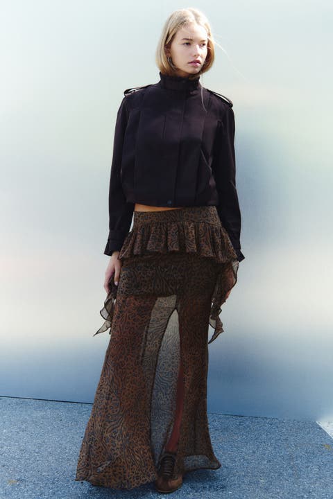 Ruffled Maxi Skirt