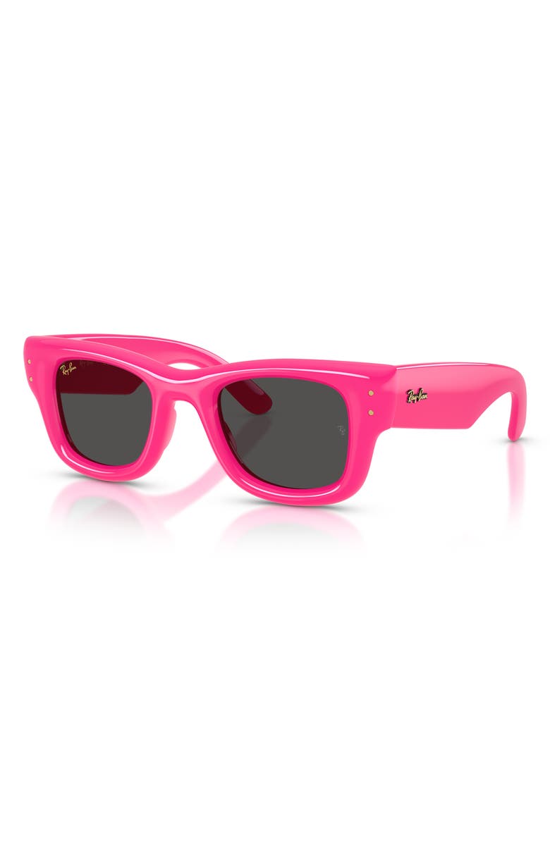 Ray-Ban 47mm Small Square Sunglasses, Alternate, color, Fuchsia / Dark Grey