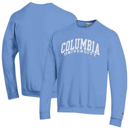 Champion Light Blue Columbia University Basic Arch Fleece Pullover Sweatshirt