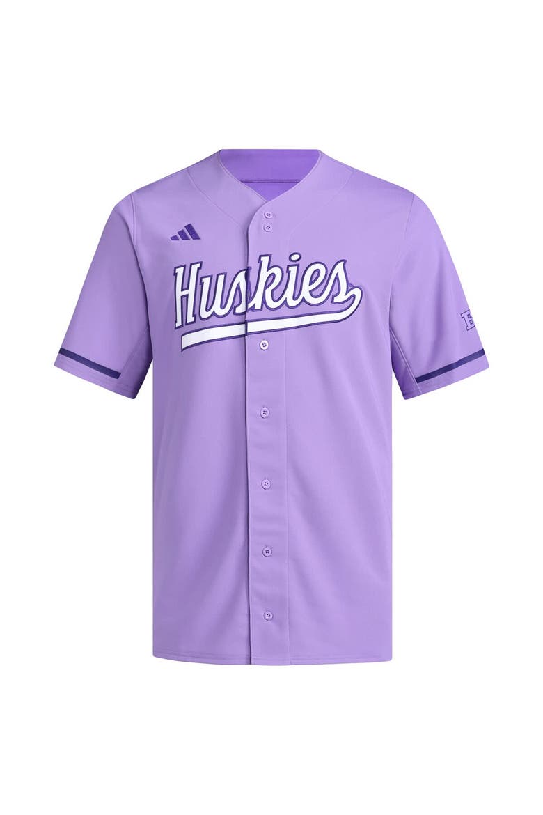 Men's adidas  Purple Washington Huskies Replica Baseball Jersey, Alternate, color, Purple