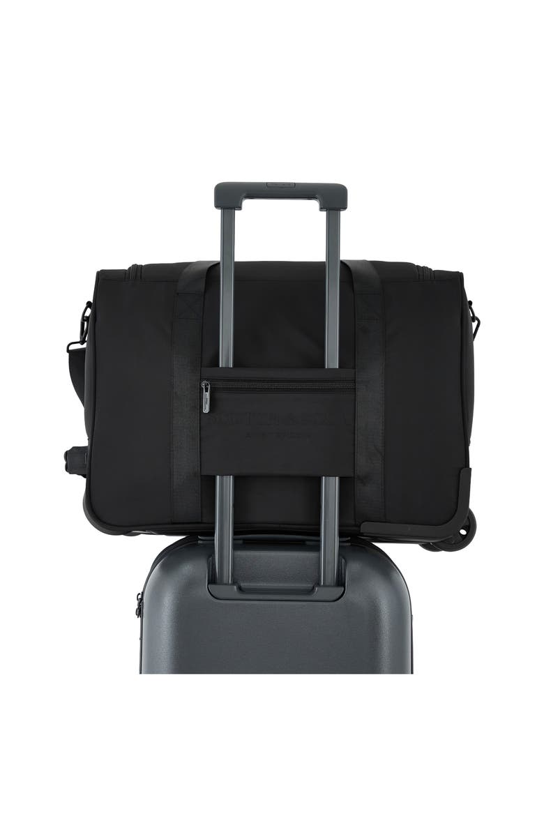 Eindhoven Rolling Weekender Bag, Alternate, color, BLACK