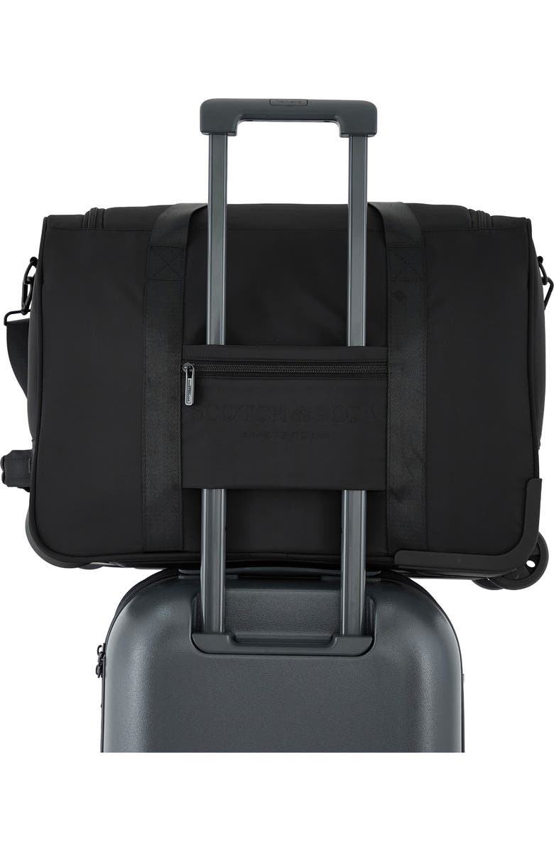 Scotch & Soda Eindhoven Rolling Weekender Bag, Alternate, color, Black