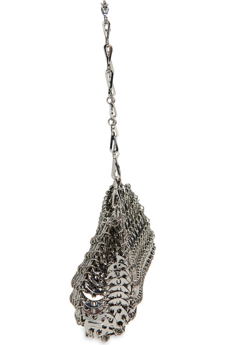 Rabanne East/West Chain Mail Bag, Alternate, color, Silver