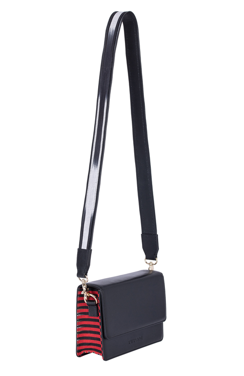 Kai & Vrosi K'ai & Vrosi Leather Structured Crossbody Bag In Black