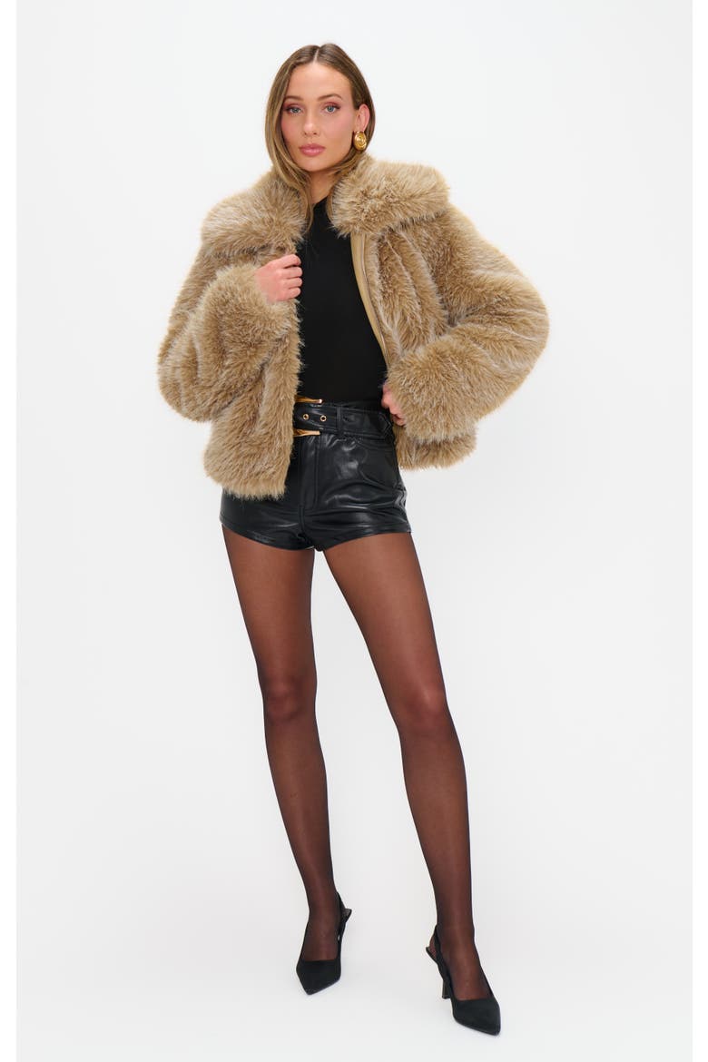 Park City Jacket, Alternate, color, Cedar Brown Faux Fur