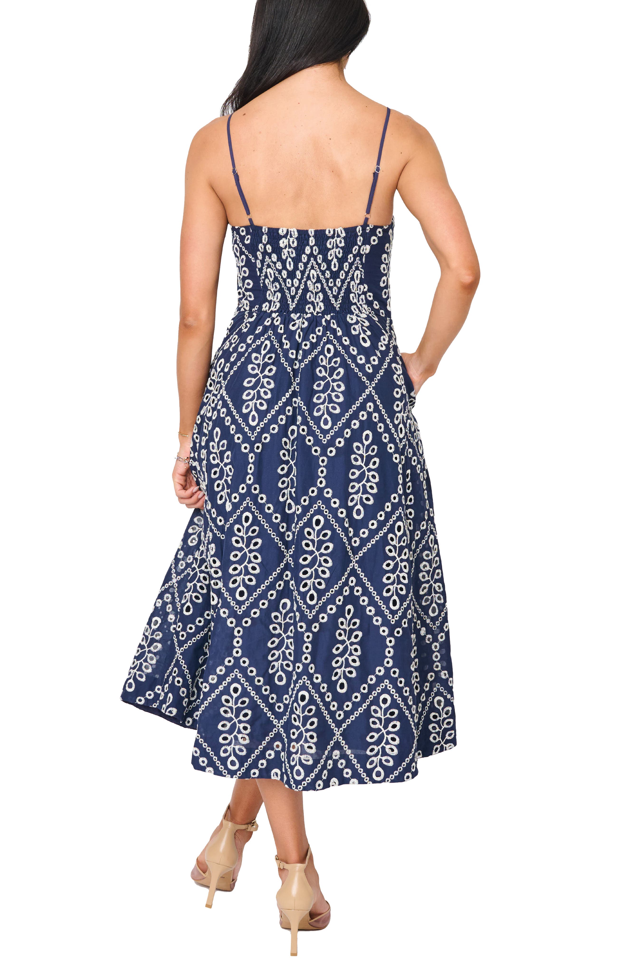 Amanda Eyelet Cotton Sundress - image 2