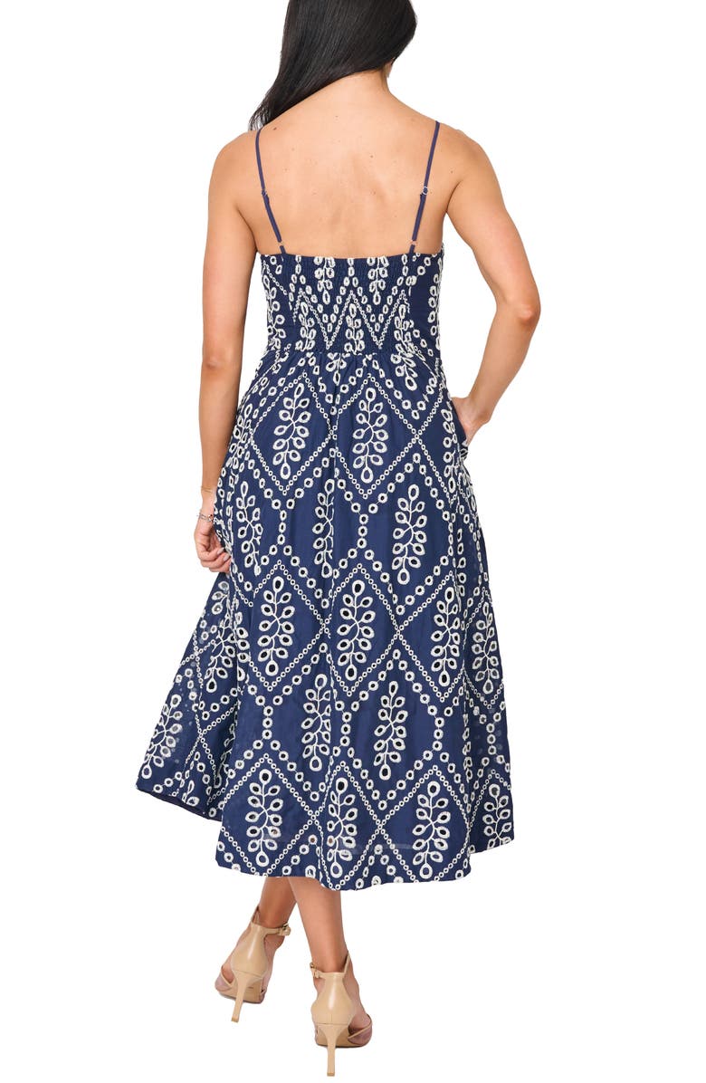 GIBSONLOOK Amanda Eyelet Cotton Sundress, Alternate, color, 