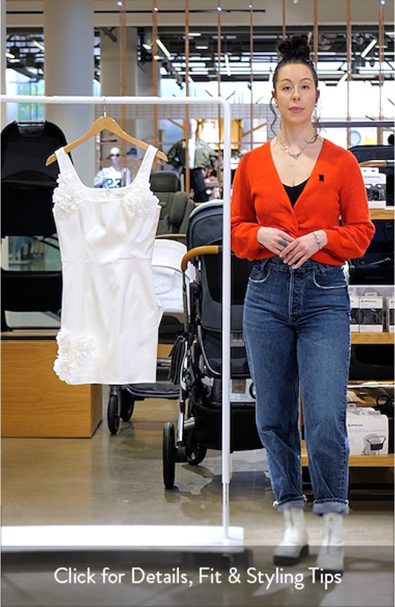 Carrie Floral Appliqué Minidress, sales video thumbnail