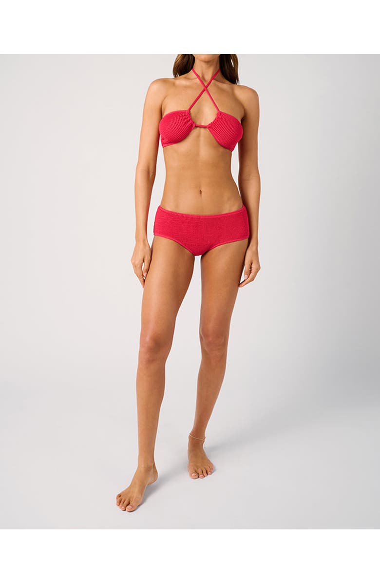 WeWoreWhat Cross Front Bandeau Top, Alternate, color, Hot Pink