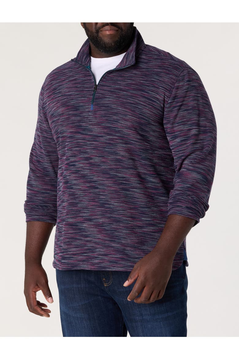 Big & Tall 1/4-Zip Pullover V2, Alternate, color, NAVY SPACEDYE