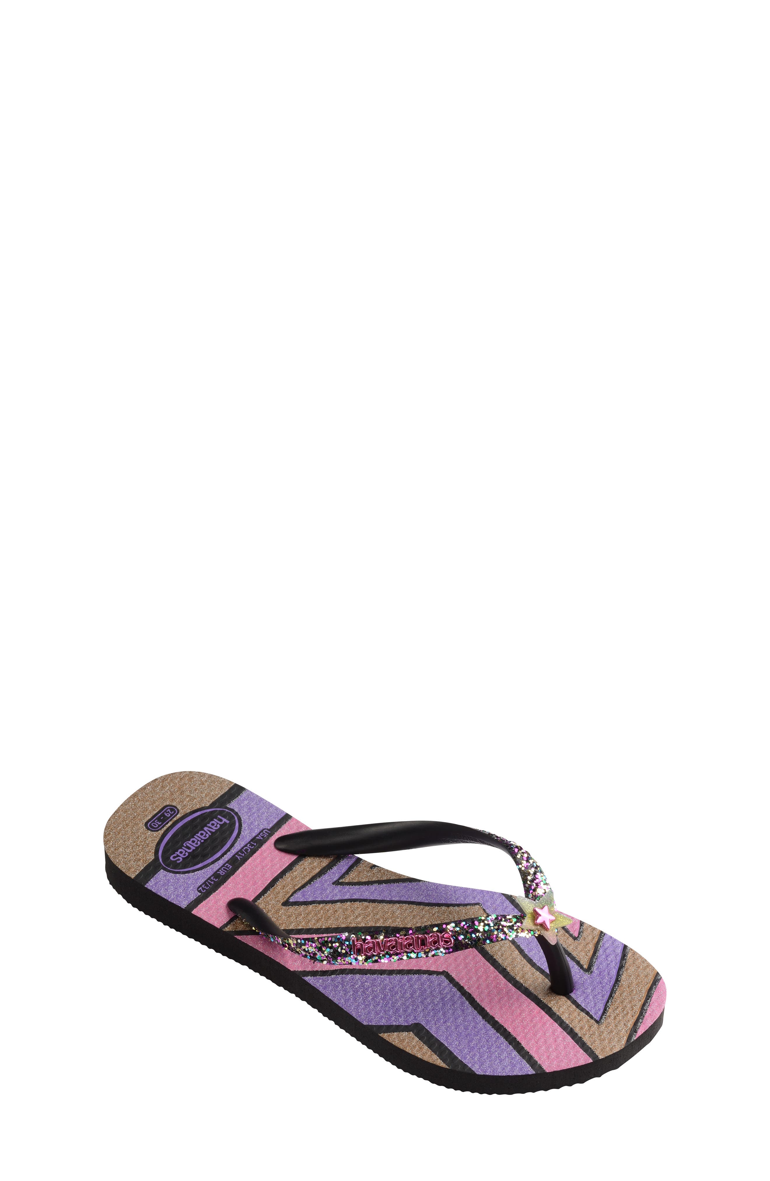 Havaianas Kids' Slim Glitter Sandal, Alternate, color, 