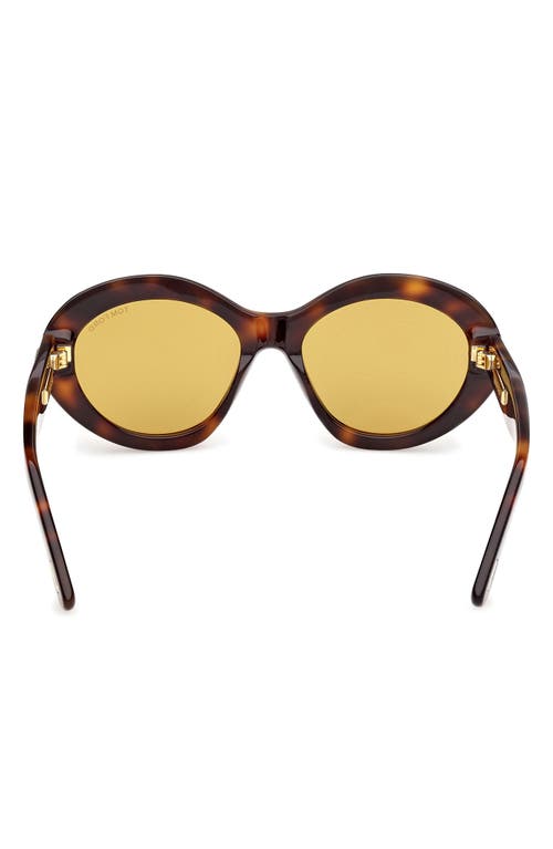 Tom Ford 55mm Oval Sunglasses In Brown