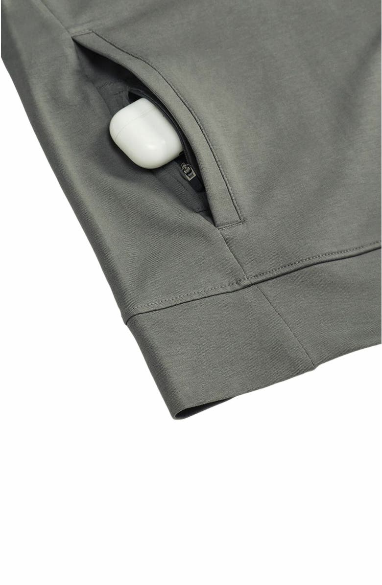 Pact Organic Cotton Stash French Terry Zip Hoodie, Alternate, color, Castor Grey