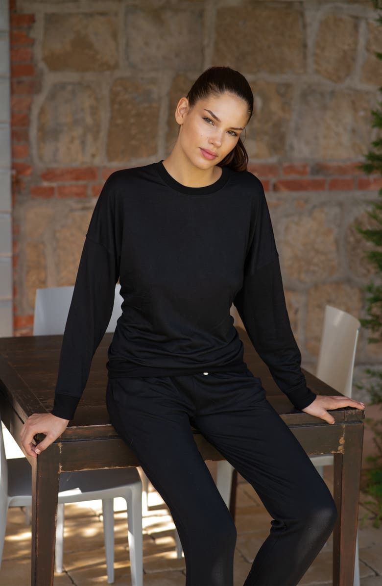 Threads 4 Thought Cathy Boyfriend Feather Fleece Sweatshirt, Alternate, color, 