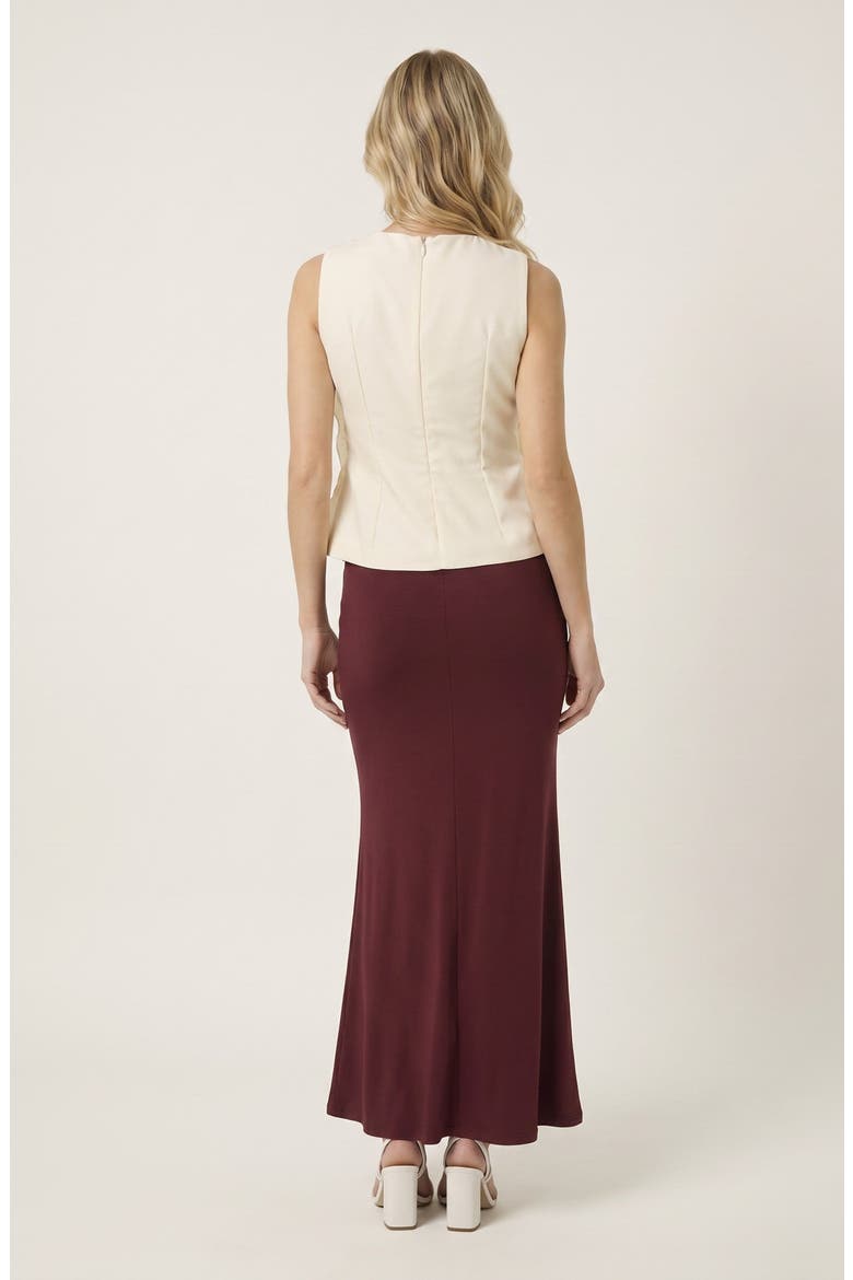 Pleated Floral Applique Sleeveless Top, Alternate, color, Beige