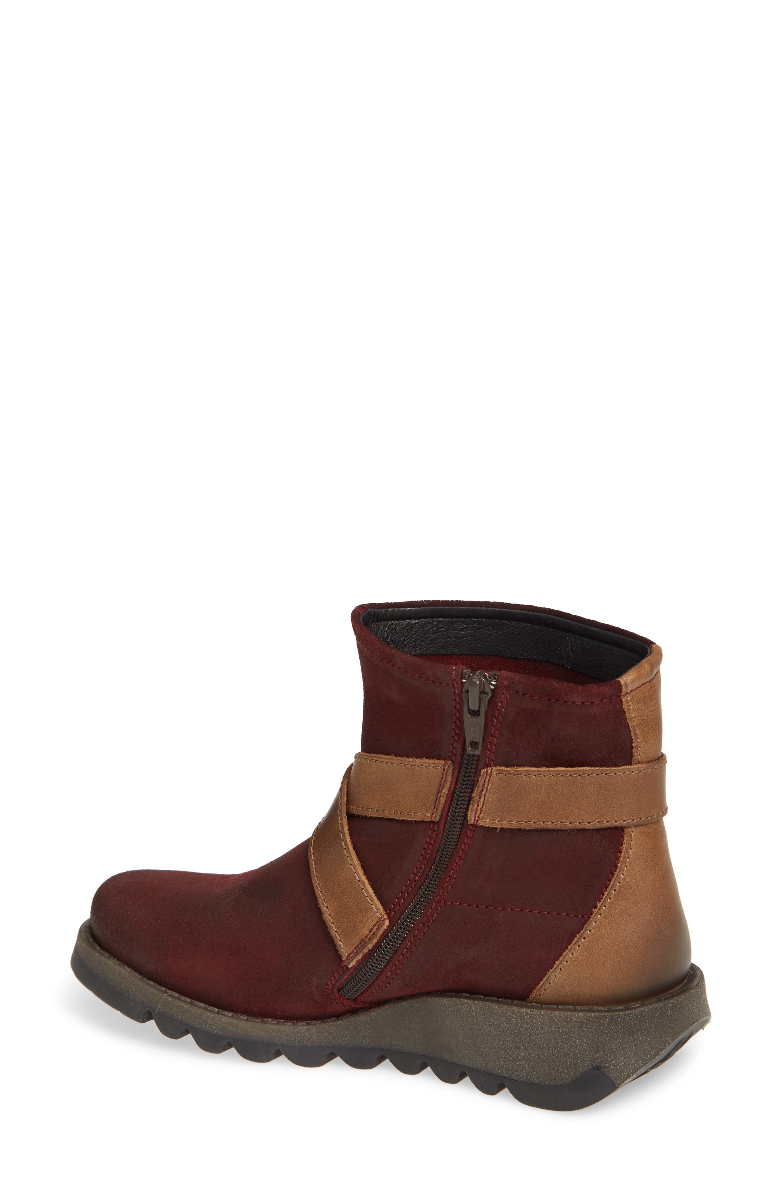Sake Bootie, Alternate, color, RED LEATHER