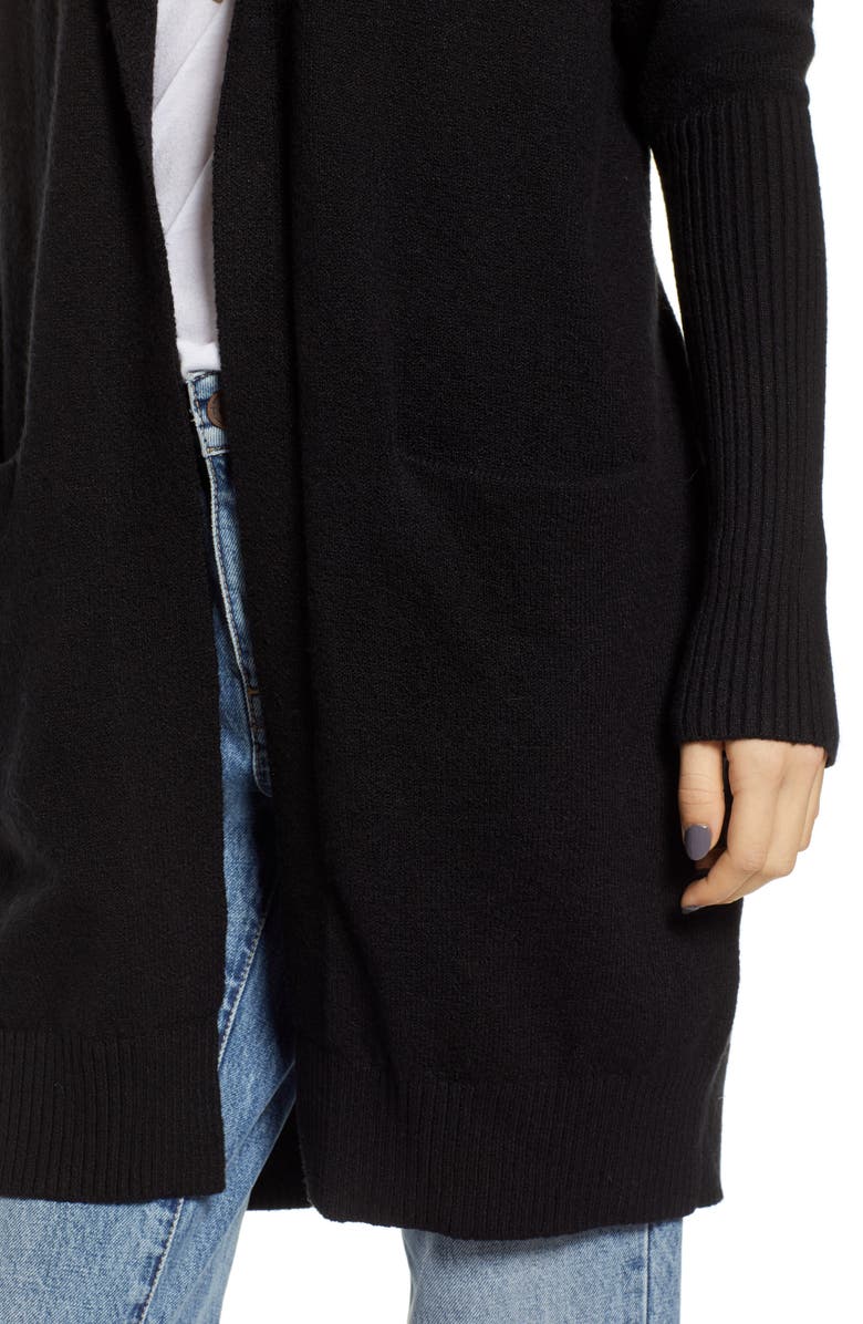 Treasure & Bond Rib Knit Detail Cardigan, Alternate, color, 