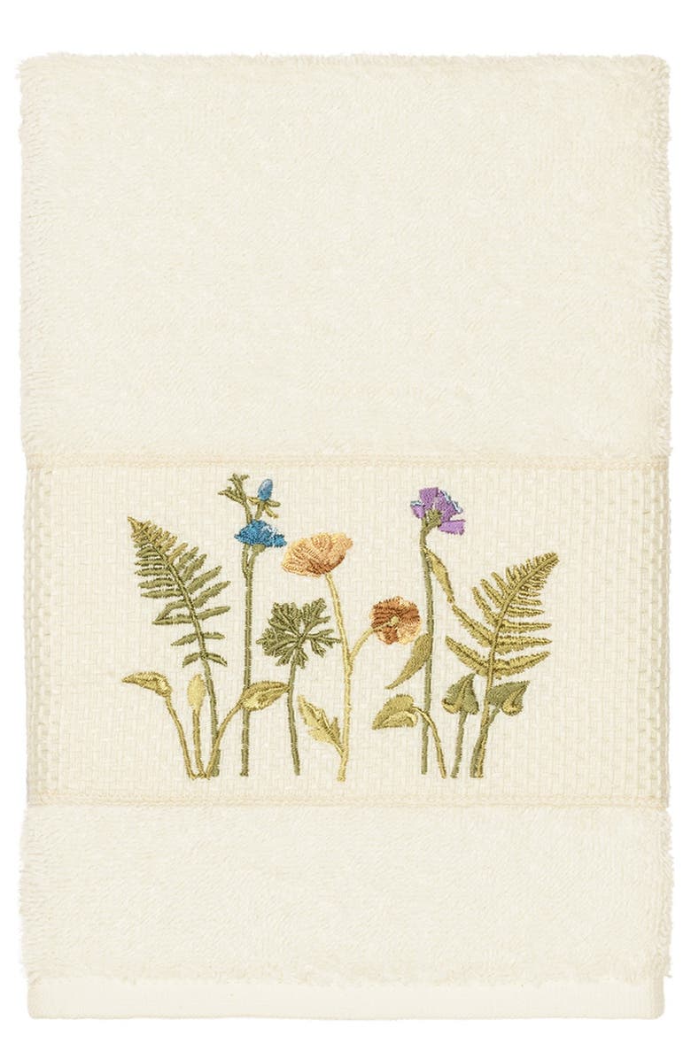 Linum Home Textiles Serenity 3-Piece Embellished Towel Set - Cream, Alternate, color, Cream