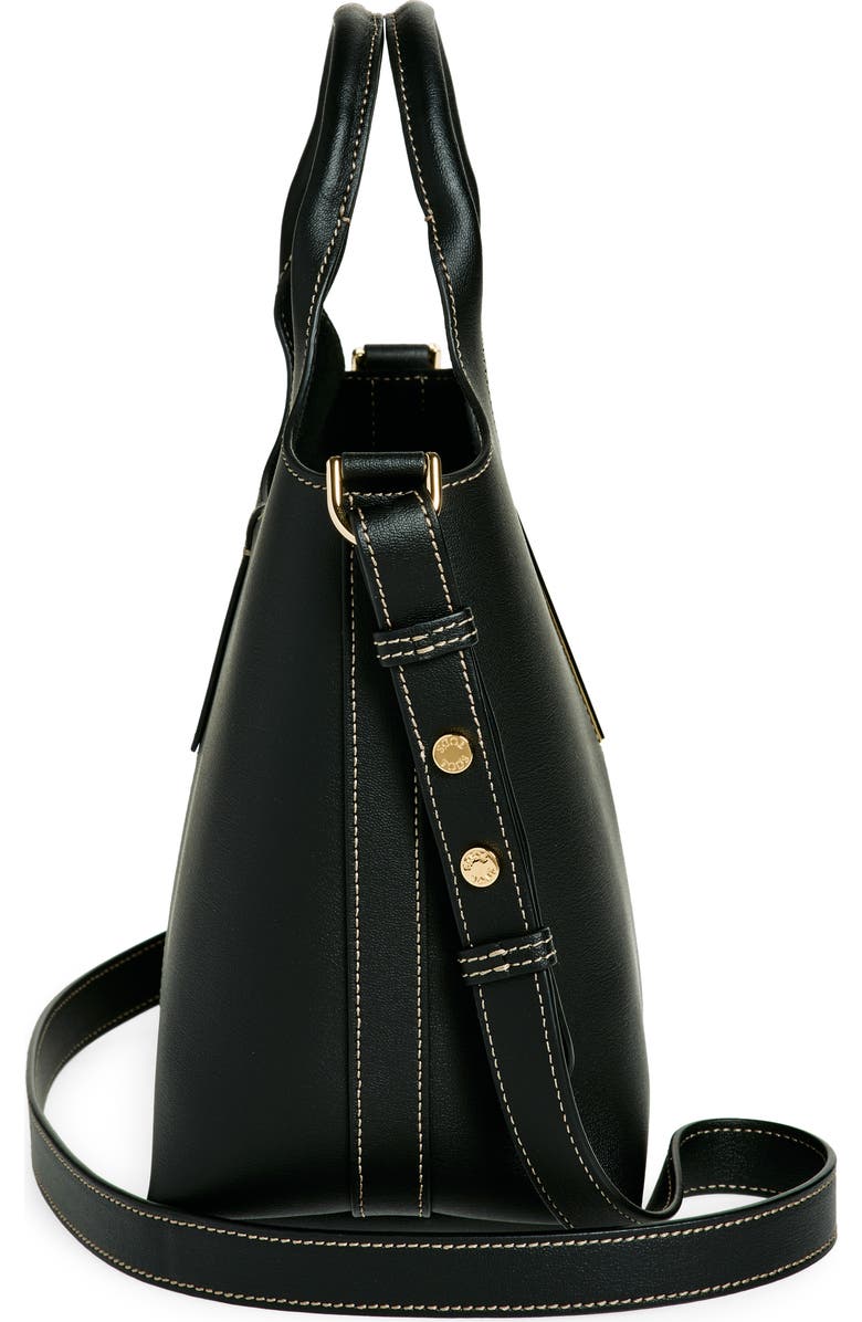 Tod
s Mini Leather Shopping Bag Tote, Alternate, color, Nero