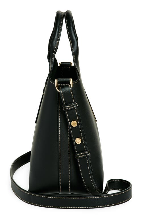 Tod's Mini Leather Shopping Bag Tote In Nero