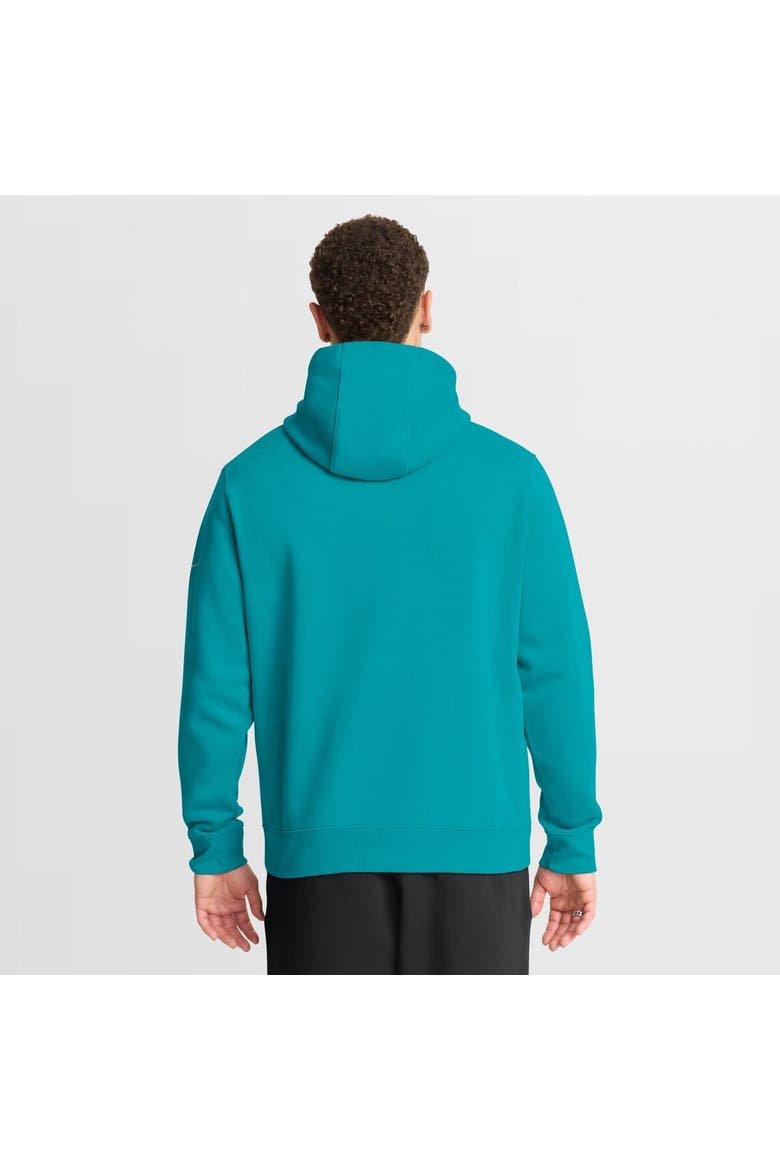 Men's Nike Aqua Miami Dolphins Busted Play Club Fleece Pullover Hoodie, Alternate, color, Aqua