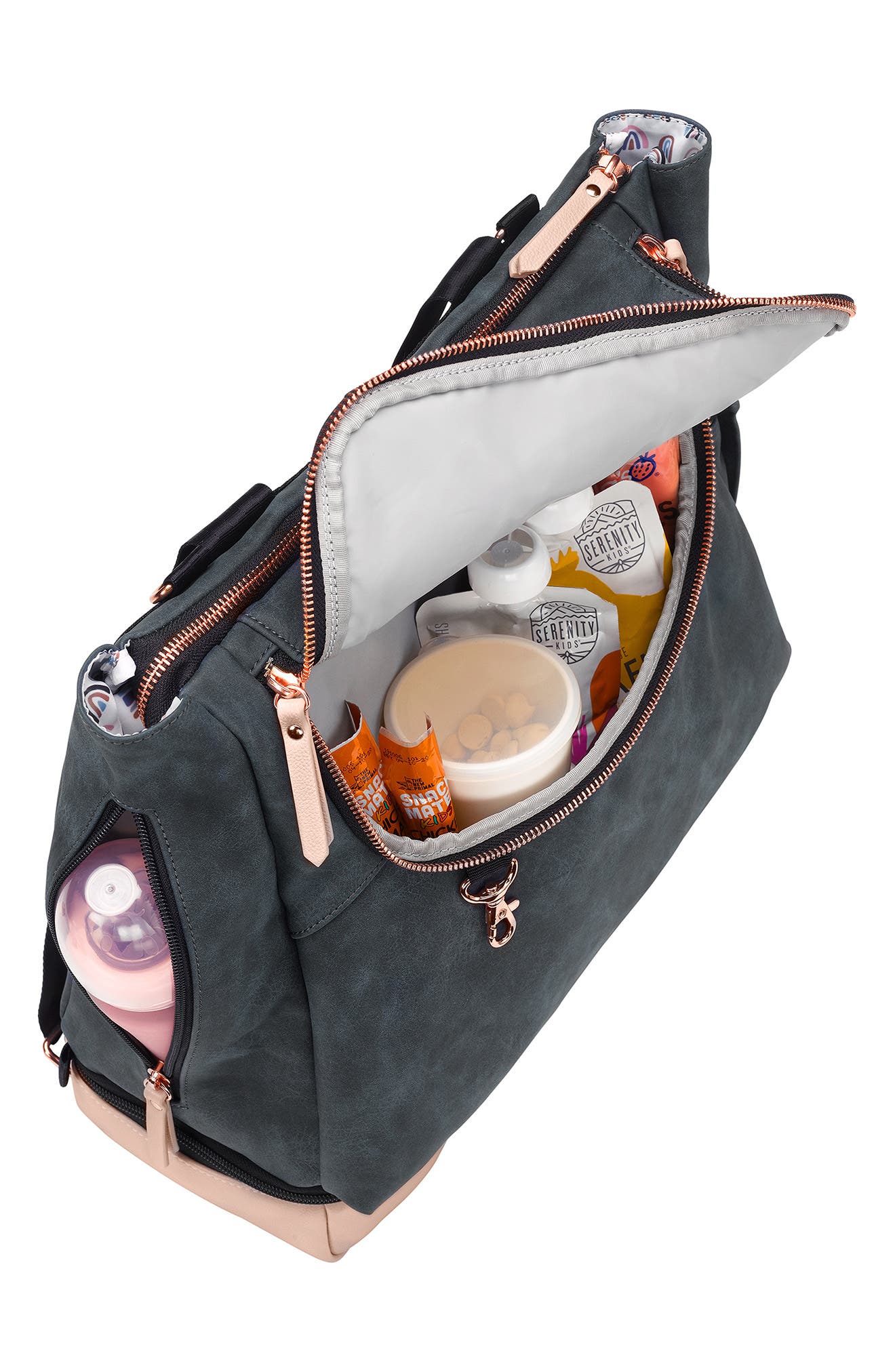 Petunia Pickle Bottom Pivot Diaper Backpack, Alternate, color, Indigo/Blush