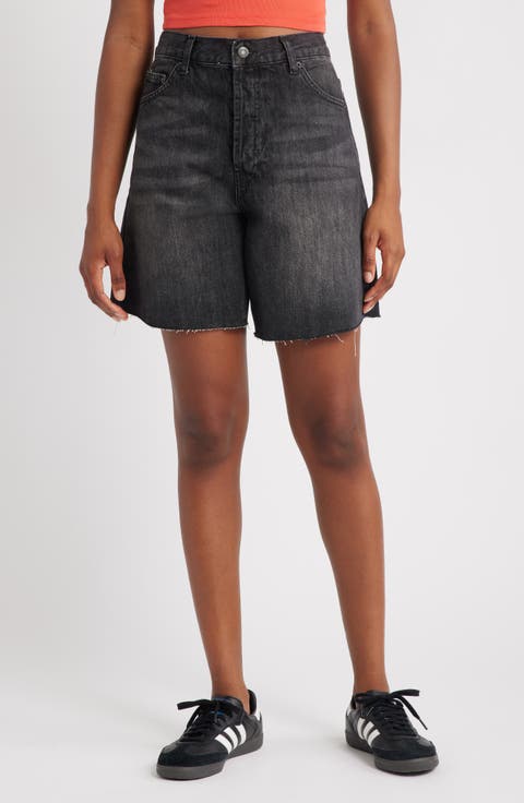 Loose Fit Denim Shorts