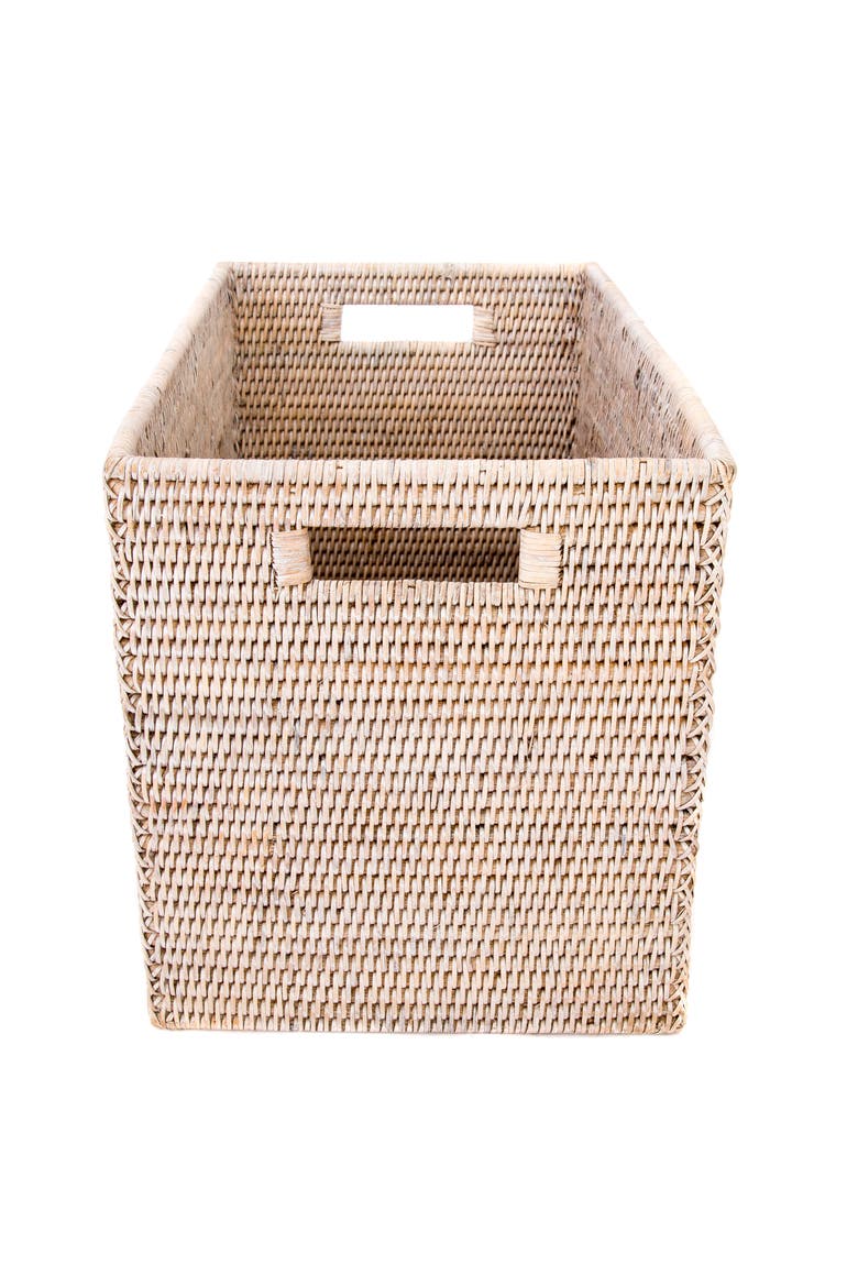 Artifacts Rattan Storage Box - Legal File, Alternate, color, White Wash