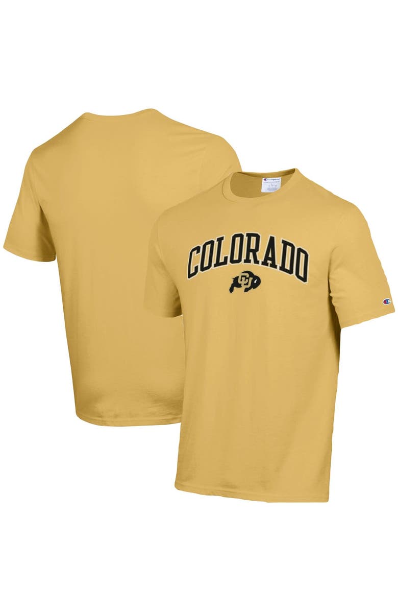 Champion Men's Champion Gold Colorado Buffaloes Skinny Arch Vintage Wash T-Shirt, Main, color,