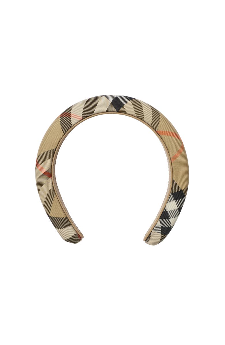 Burberry Check Nylon Headband, Alternate, color,