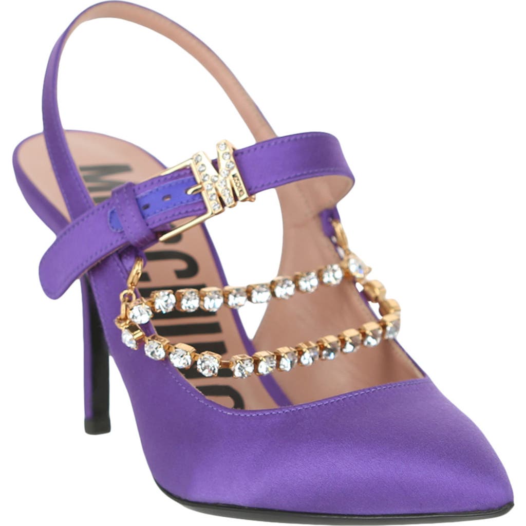 Moschino Metal Chain Slingback Pump