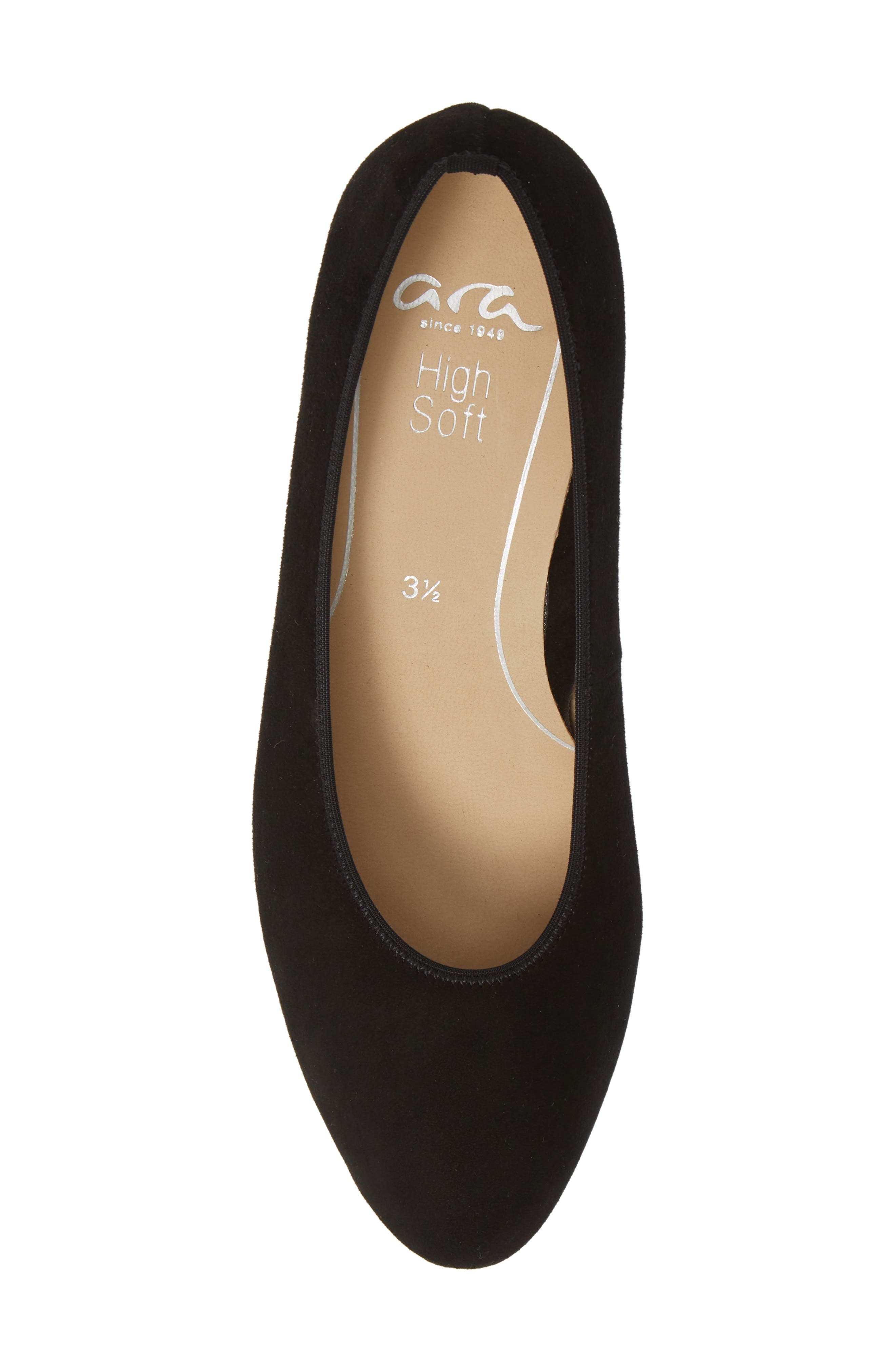 ara Kendall Pump, Alternate, color, Black Suede