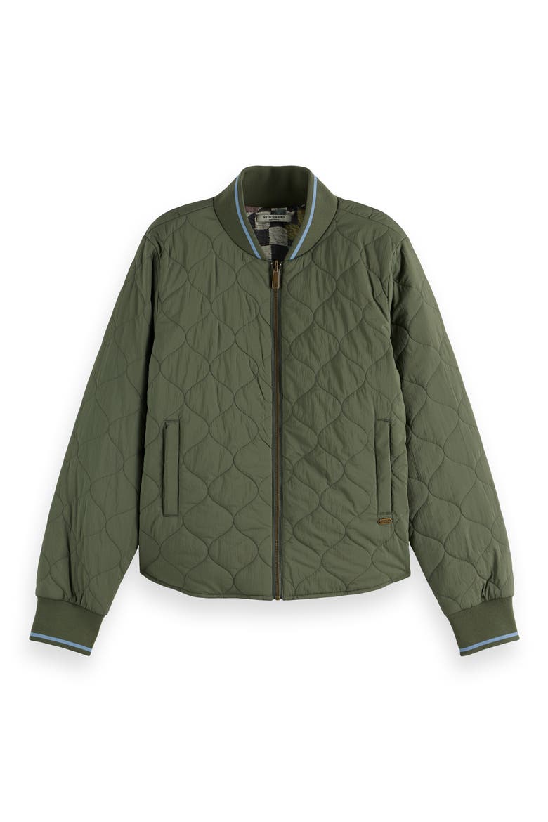 Reversible Quilted Bomber Jacket, Alternate, color, THYME