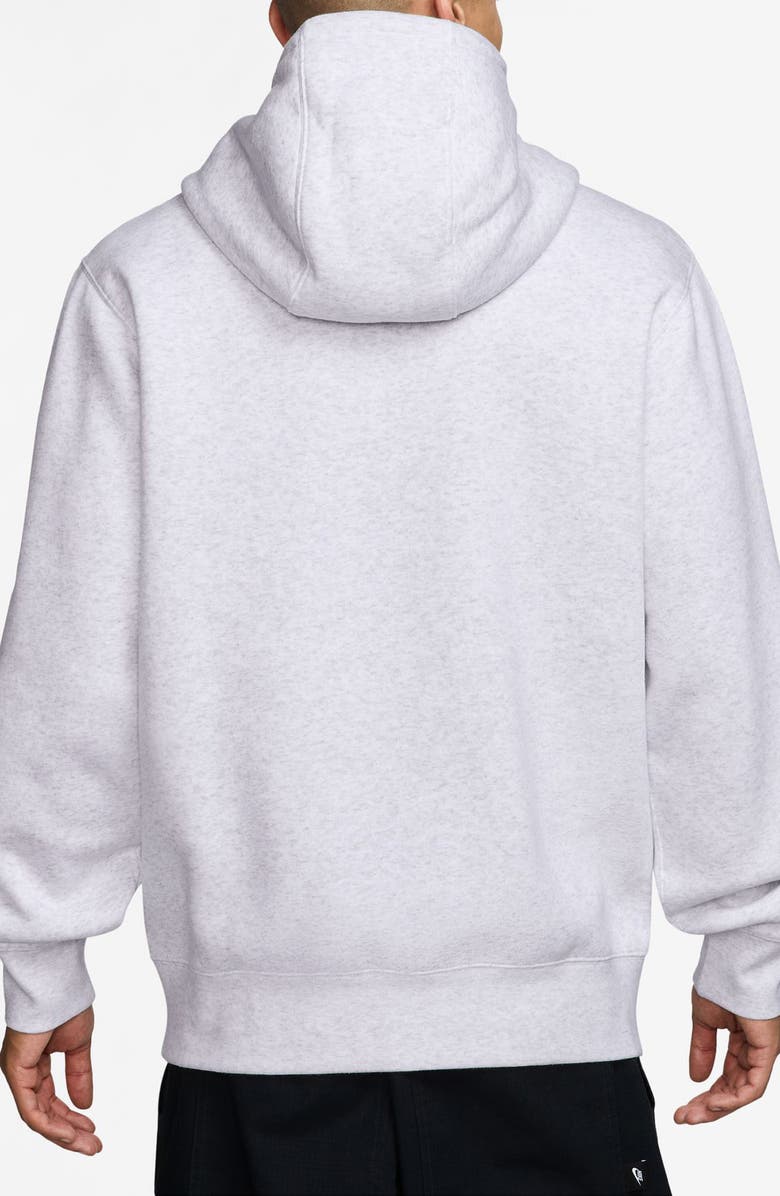 Nike Club Fleece Pullover Hoodie, Alternate, color, Birch Heather/ White