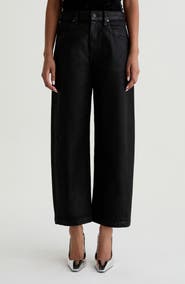 AG Hattie Coated High Waist Ankle Barrel Jeans