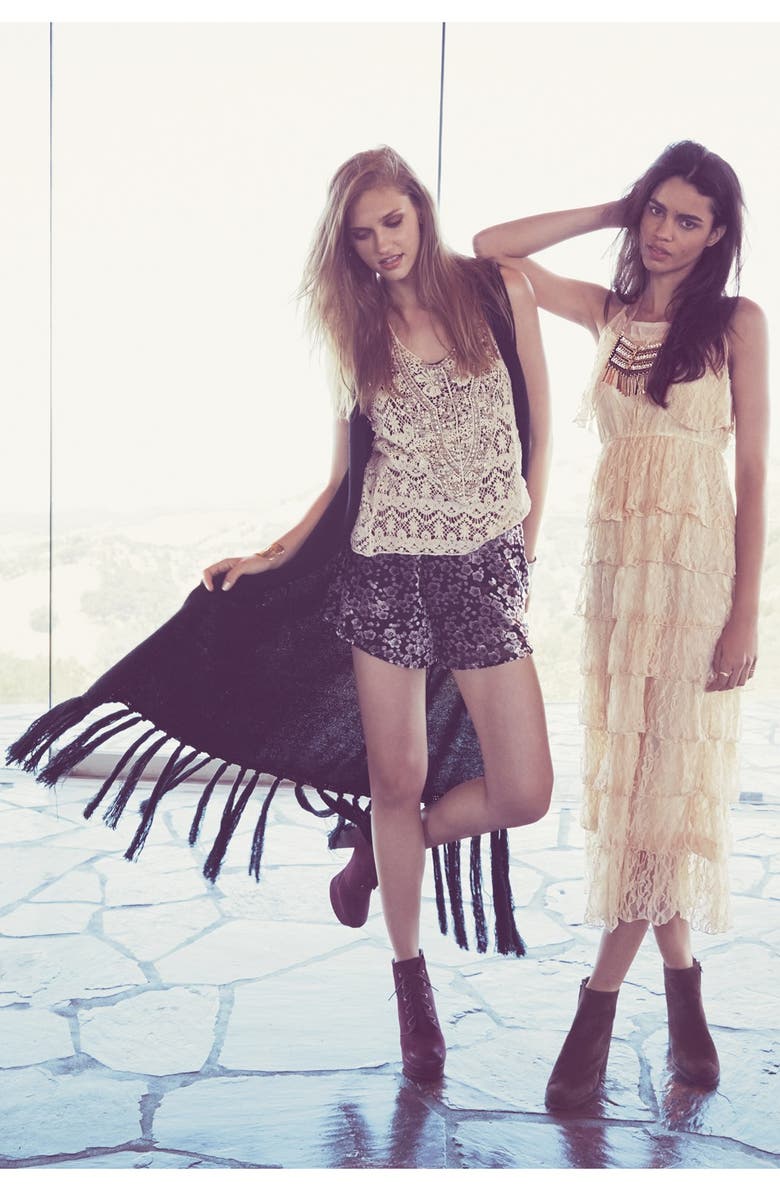 Filtre Embellished Crochet Tank, Alternate, color, 