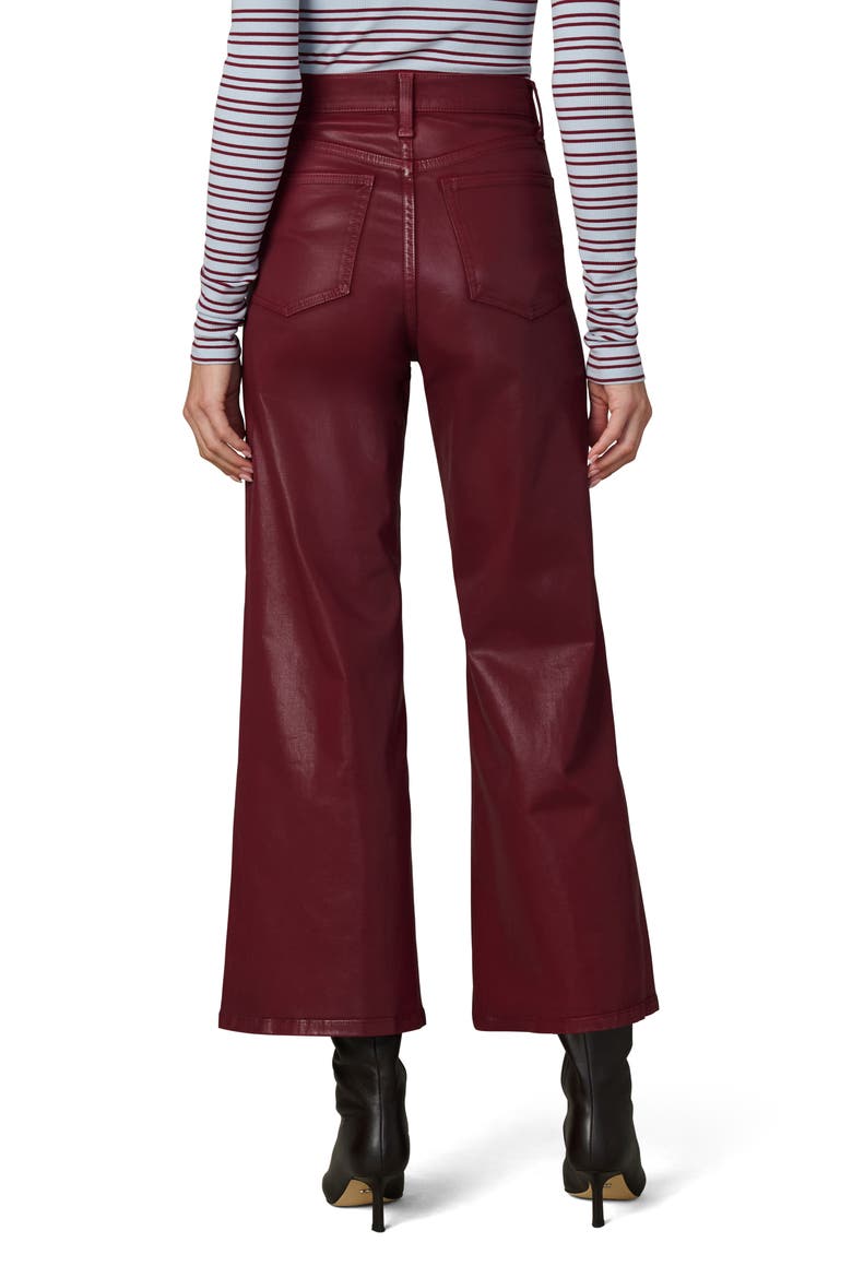 The Mia Coated High Waist Ankle Wide Leg Jeans, Alternate, color, SYRAH