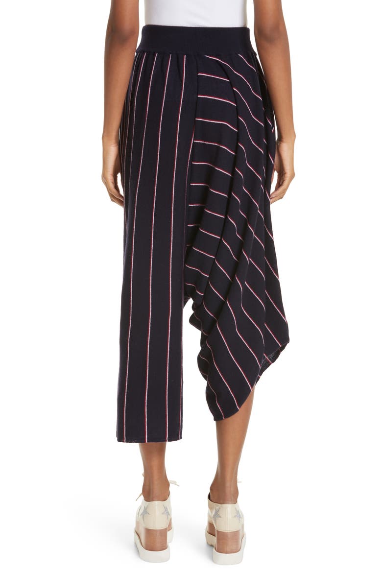 Stripe Wool Knit Crop Pants, Alternate, color, INK