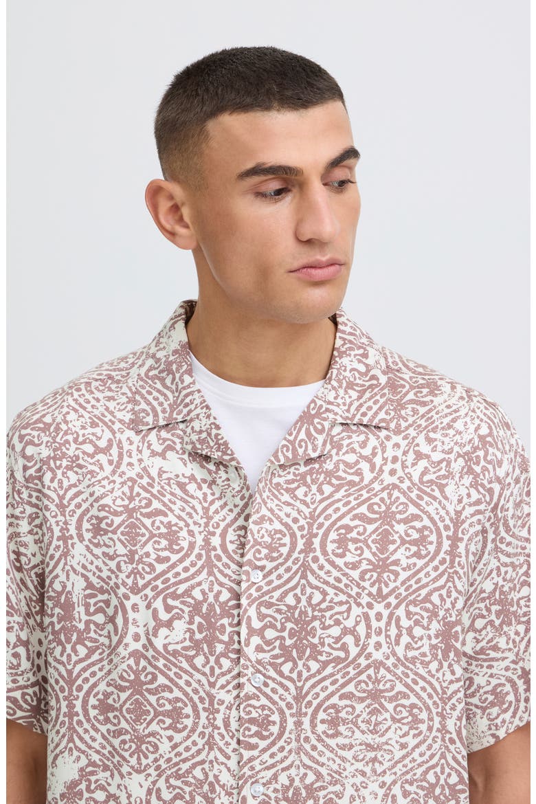 Urkon Arabesque Print Camp Shirt, Alternate, color, TWILIGHT MAUVE