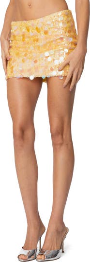 Sabina Sequin Low Rise Miniskirt