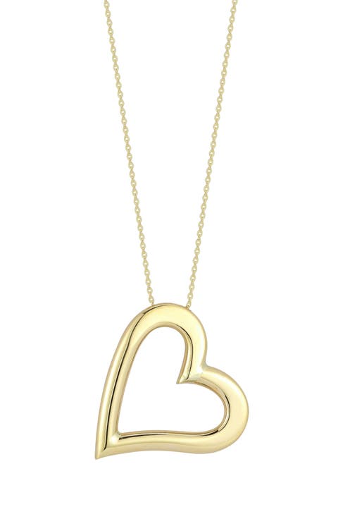 14K Gold Heart Pendant Necklace