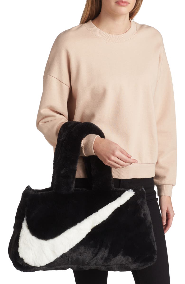 Nike Faux Fur Crossbody Bag, Alternate, color,