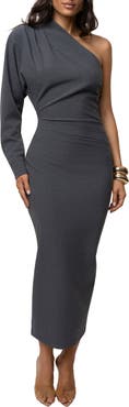 JLUXLABEL Racheal One Shoulder Midi Dress