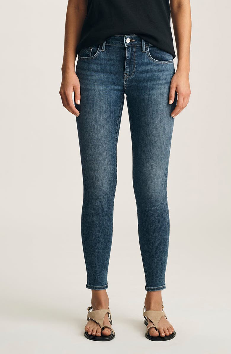 Mavi Jeans Adriana Mid Rise Skinny Jeans, Main, color, 