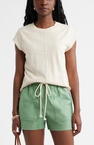 Caslon® Short Raglan Sleeve Cotton Tee