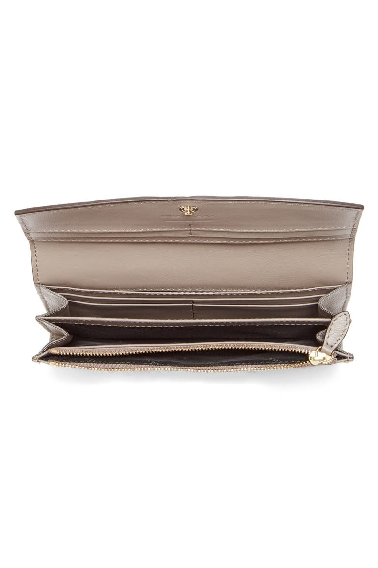 'Porter House' Check & Leather Derby Wallet, Alternate, color, THISTLE GREY
