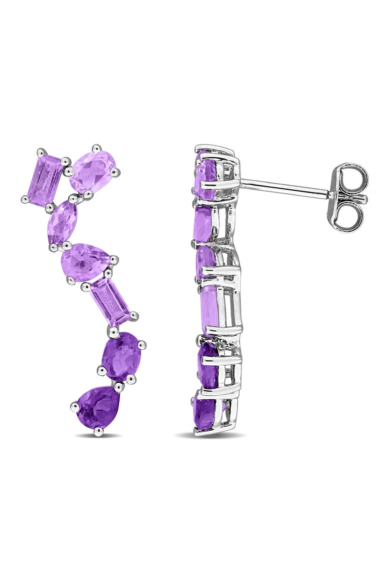 Amethyst Drop Earrings, Main, color, PURPLE