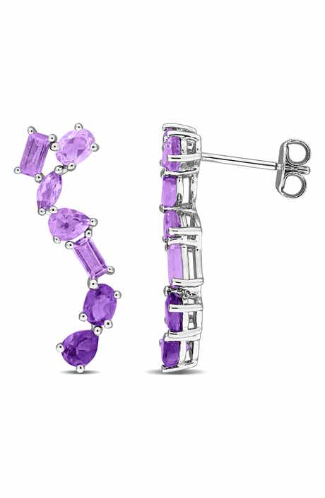 DELMAR Amethyst Drop Earrings