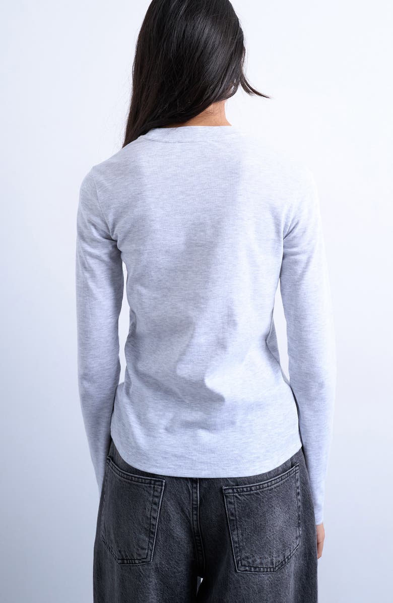 Topshop Everyday Long Sleeve T-Shirt, Alternate, color, Grey